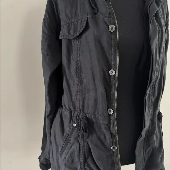 Michael Stars Black Utility Jacket Sz m - Picture 2 of 6